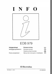Bruksanvisning Electrolux EOB979 Ugn