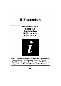 Mode d’emploi Electrolux EHG715 Table de cuisson