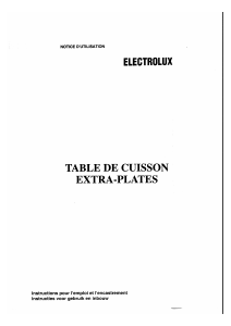 Mode d’emploi Electrolux EHI670 Table de cuisson
