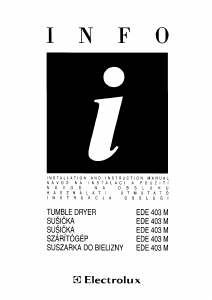Használati útmutató Electrolux EDE403 Szárító