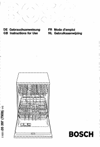 Manual Bosch SGS5603EU Dishwasher