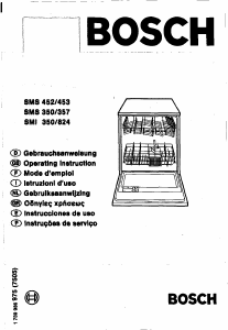 Manual Bosch SMI3505 Máquina de lavar louça