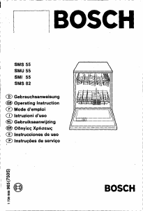 Manual Bosch SMI5502 Máquina de lavar louça