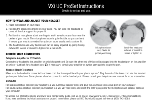 Bruksanvisning VXi UC ProSet Headset