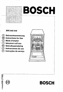 Handleiding Bosch SPS5462 Vaatwasser