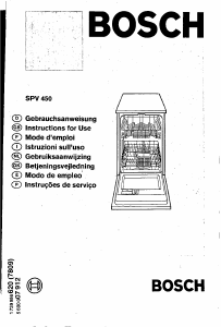 Mode d’emploi Bosch SPV4503 Lave-vaisselle