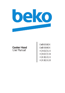 Manuál BEKO HCA91531B Odsavač par