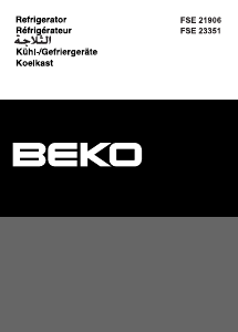 Mode d’emploi BEKO FSE 21906 Congélateur