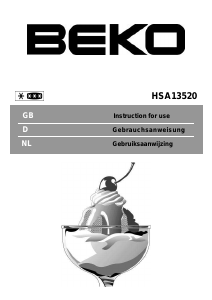 Bruksanvisning BEKO HSA 13520 Frys