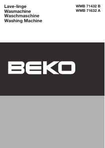 Mode d’emploi BEKO WMB 71432 B Lave-linge