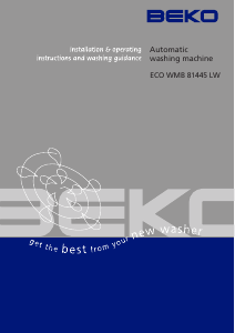 Bruksanvisning BEKO ECO WMB 81445 LW Tvättmaskin