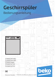 Bedienungsanleitung BEKO DSN 6634 FXBG Geschirrspüler