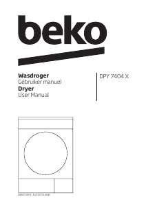 Handleiding BEKO DPY 7404 X Wasdroger