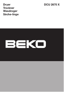 Handleiding BEKO DCU 2670 X Wasdroger