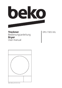 Bruksanvisning BEKO DPU 7305 XEL Torktumlare