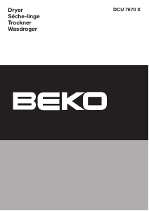 Handleiding BEKO DCU 7670 X Wasdroger