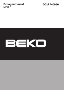 Handleiding BEKO DCU 740030 Wasdroger