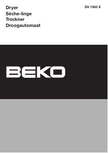 Handleiding BEKO DV 1560 X Wasdroger