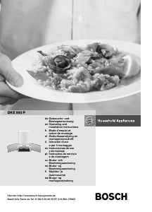 Manuale Bosch DKE995P Cappa da cucina