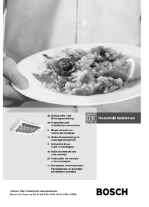 Manuale Bosch DHU522P Cappa da cucina