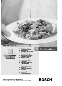 Manuale Bosch DKE945D Cappa da cucina