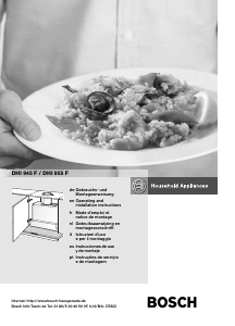 Manuale Bosch DHI955F Cappa da cucina