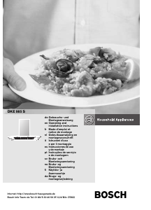 Manuale Bosch DWW096851 Cappa da cucina