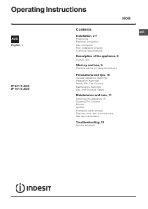Bruksanvisning Indesit IP 641 S (IX) AUS Häll