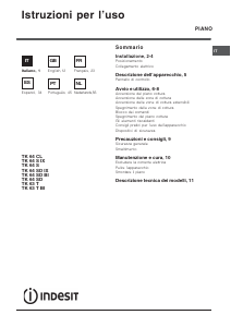 Manual Indesit TK 63 T (IX) Placa