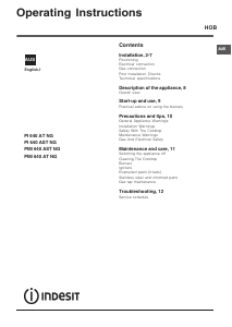 Manual Indesit PIM 640 AT (IX) NG Hob