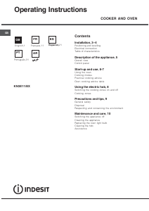 Handleiding Indesit KN3E11(W)/EX Fornuis