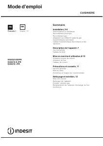 Mode d’emploi Indesit KN3G210S(X)/FR Cuisinière