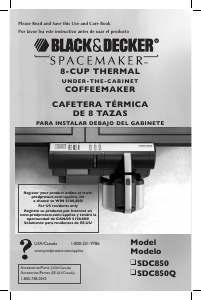 Bruksanvisning Black and Decker SDC850Q Kaffebryggare