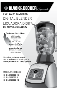 Bruksanvisning Black and Decker BLC18750DB Blender