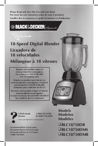 Handleiding Black and Decker BLC18750DMS Blender