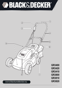 Manual Black and Decker GR3820 Lawn Mower