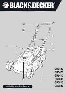 Handleiding Black and Decker GR3410 Grasmaaier