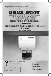 Manual Black and Decker CG800C Coffee Grinder