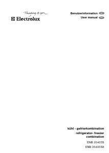 Bruksanvisning Electrolux ENB35405S Kyl-frys