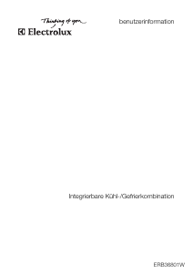 Bedienungsanleitung Electrolux ERB36801W Kühl-gefrierkombination