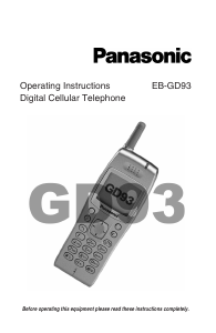 Bruksanvisning Panasonic EB-GD93 Mobiltelefon
