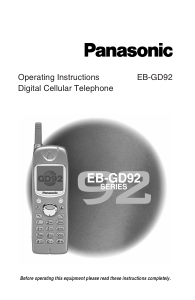Bruksanvisning Panasonic EB-GD92 Mobiltelefon