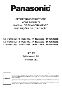 Mode d’emploi Panasonic TX-49GX525E Téléviseur LED