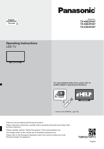 Manual Panasonic TX-55EXF687 LED Television