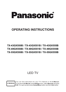 Bruksanvisning Panasonic TX-49GX551B LED TV