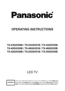 Manual Panasonic TX-49GX555B LED Television
