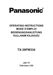 Mode d’emploi Panasonic TX-39FW334 Téléviseur LED