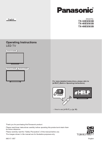 Manual Panasonic TX-49ES503B LED Television