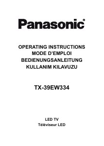 Mode d’emploi Panasonic TX-39EW334 Téléviseur LED