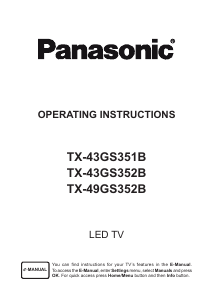 Handleiding Panasonic TX-43GS352B LED televisie